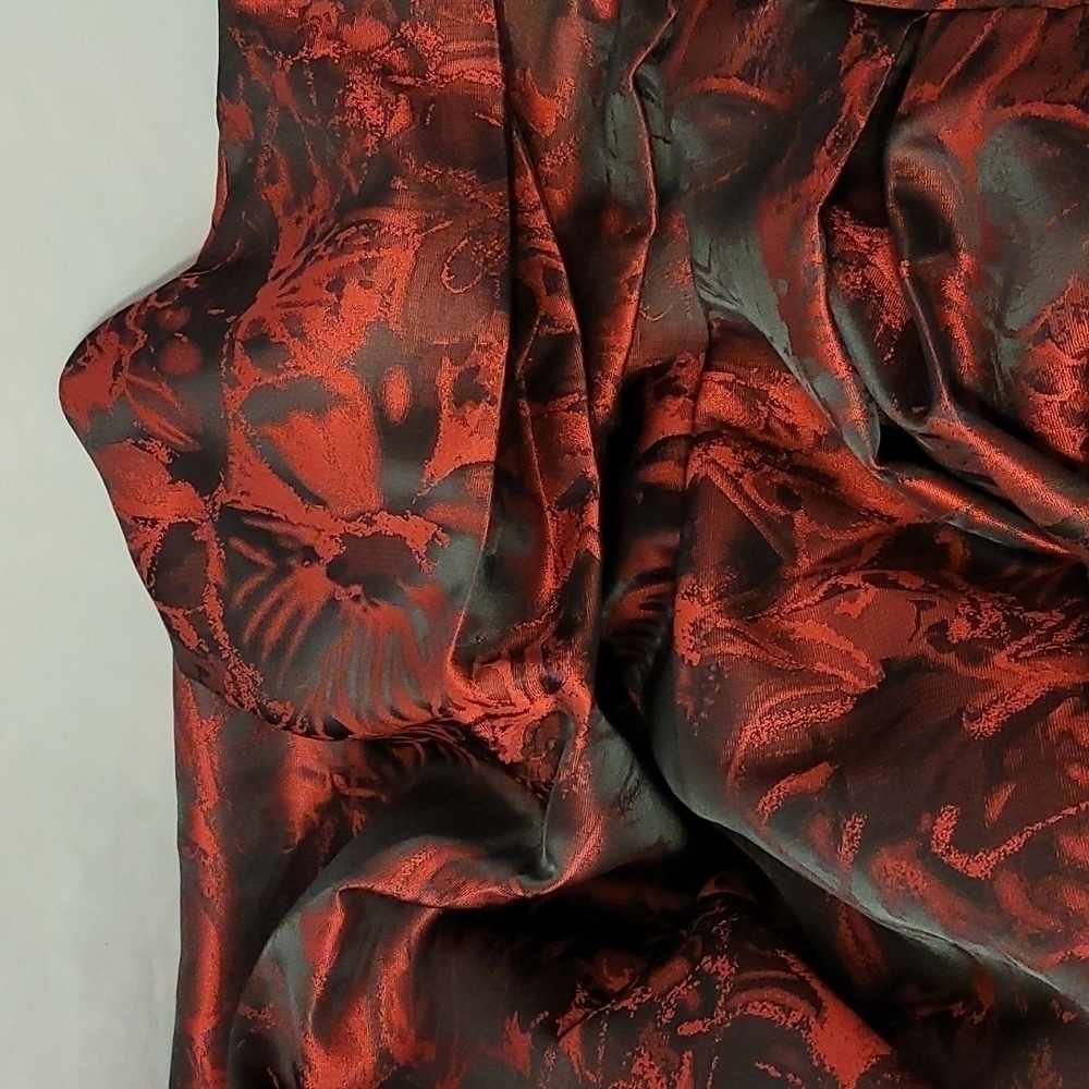 Jessica Howard Women's Black Red Floral Long Skirt - Picture 13 of 15